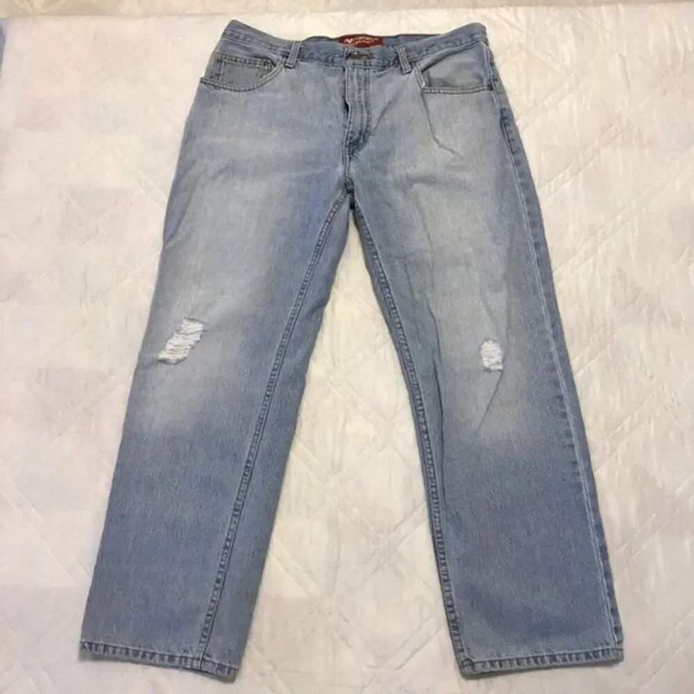Arizona Jean Co distressed‎ blue jeans size 36X29